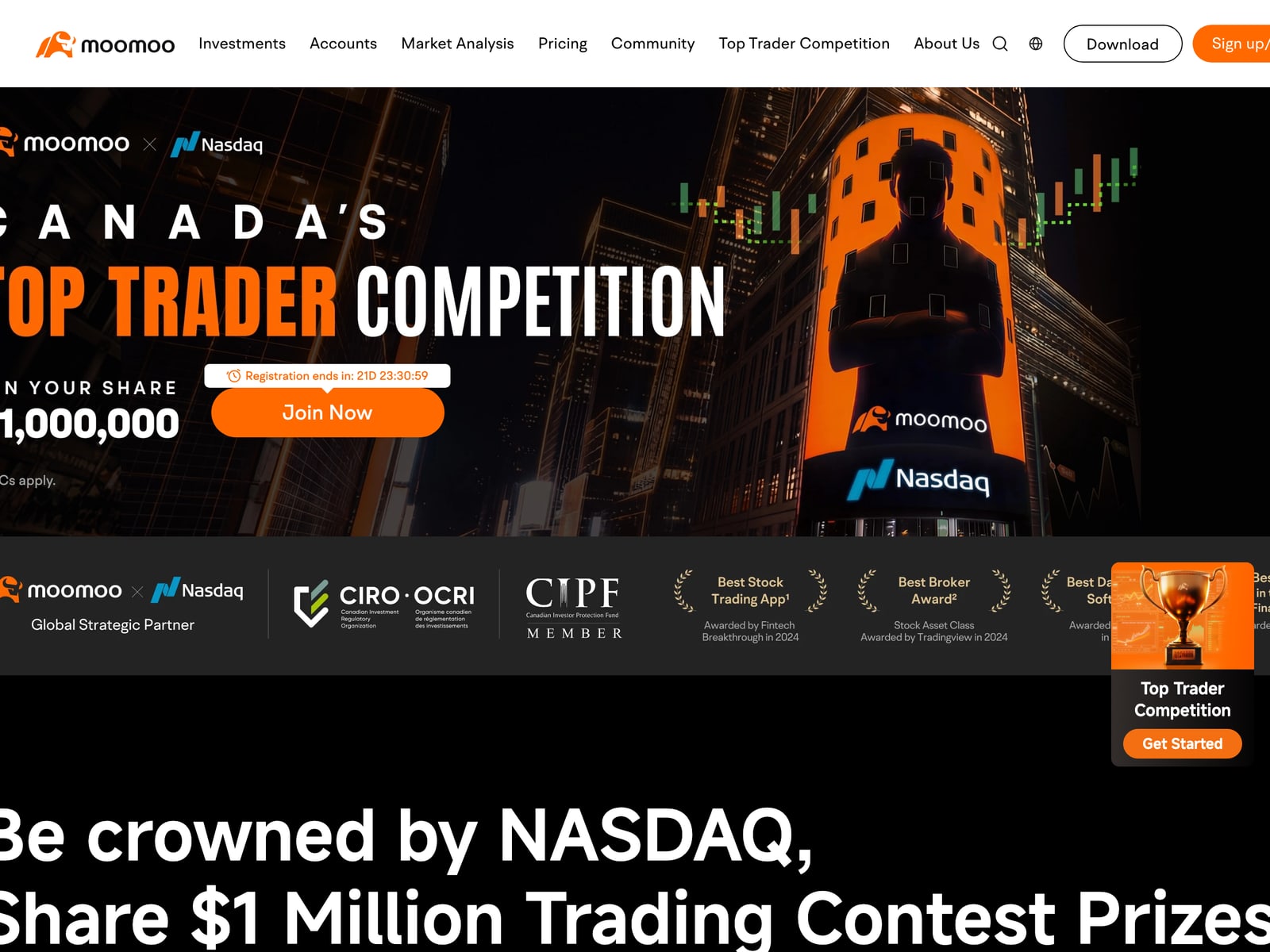 Moomoo landing page